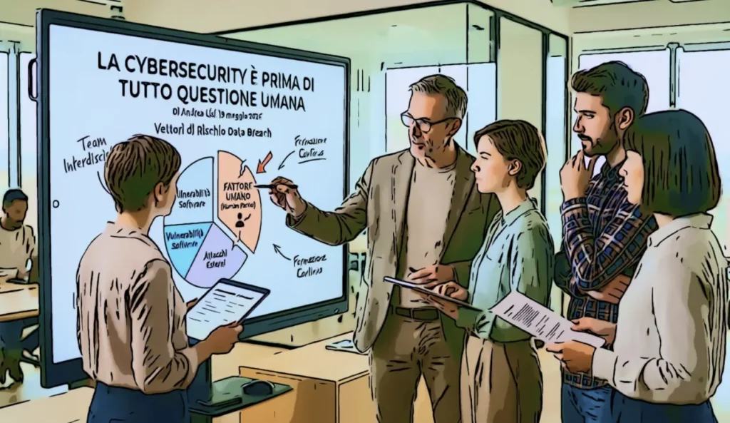 Alt: Cybersecurity e rischio umano nei data breach e nella protezione dei dati