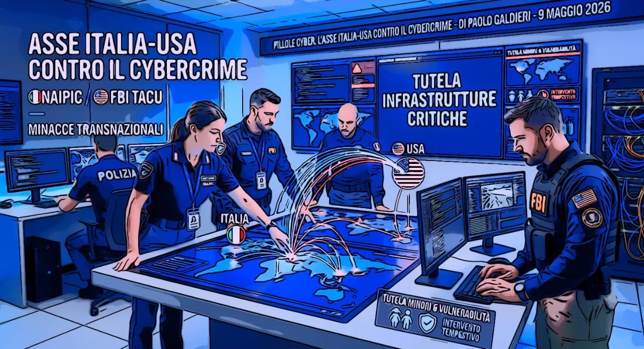 Pillole Cyber. L’asse Italia-USA contro il cybercrime